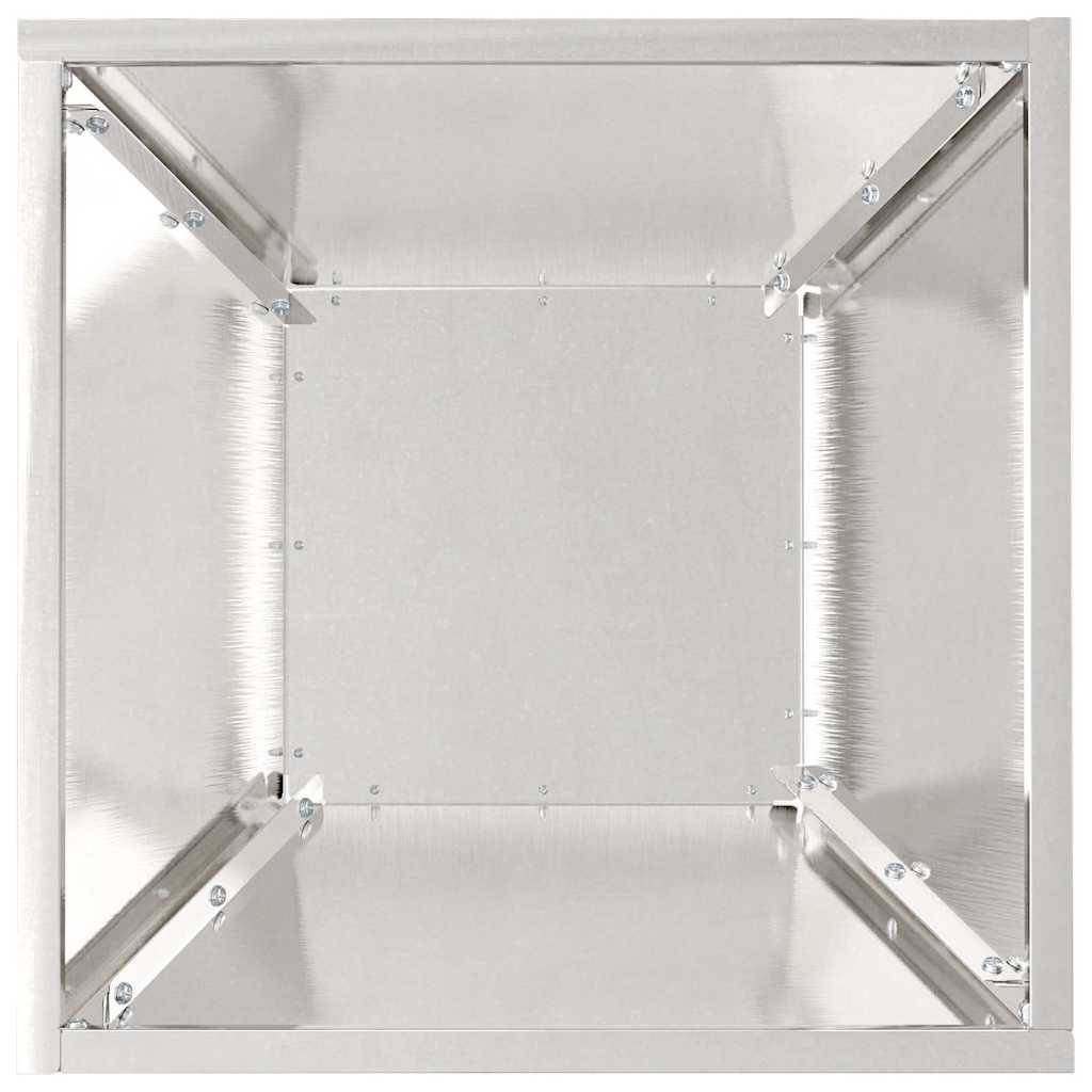 Cache-pot de jardin 5 pcs | Bac à fleurs Argent 35 x 35 x 15 cm - Image 8