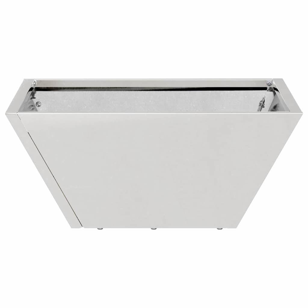 Cache-pot de jardin 5 pcs | Bac à fleurs Argent 35 x 35 x 15 cm - Image 6