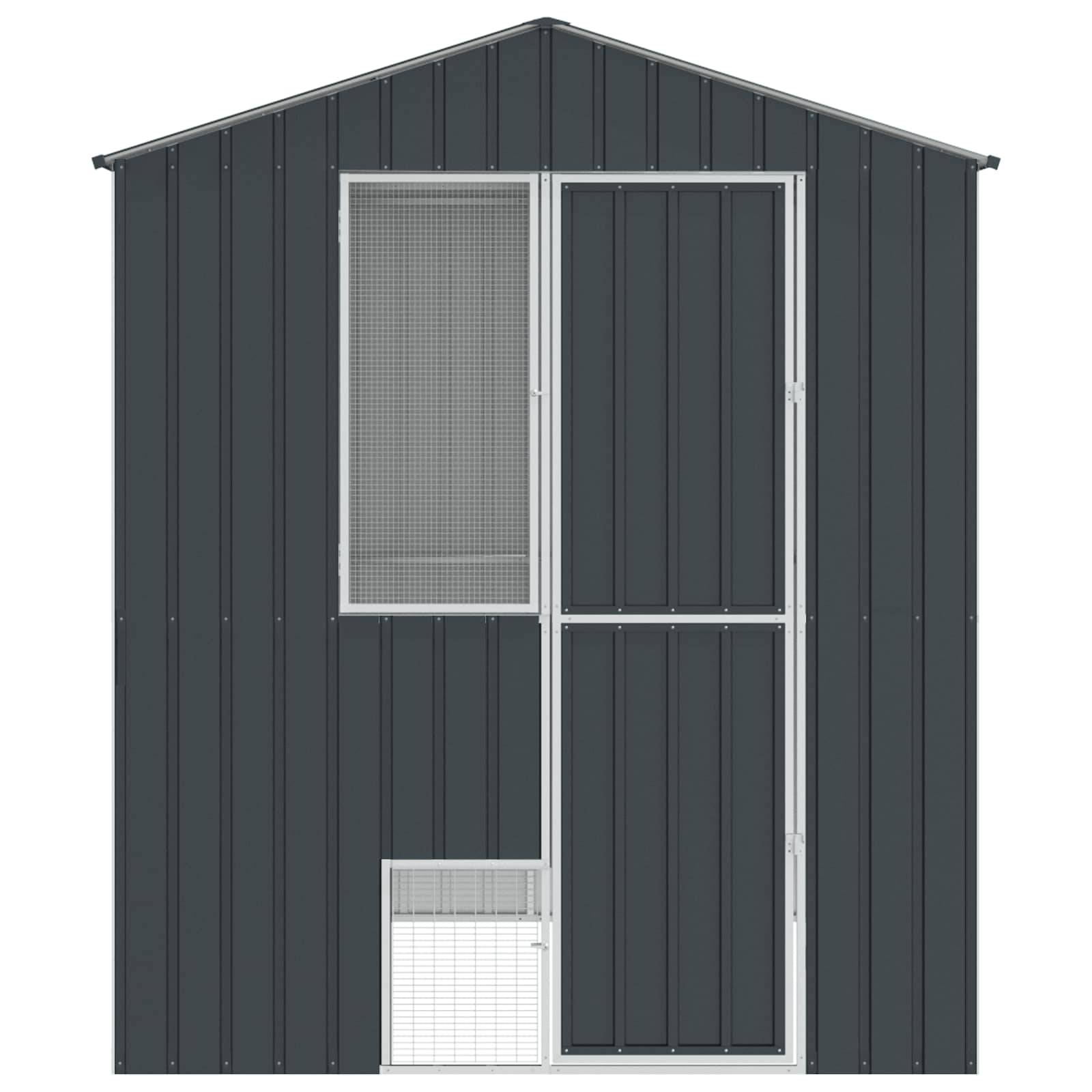 Cage Oiseaux Moderne Acier Galvanisé 215x210cm Anthracite - ComfortXL Outdoor Living - Image 5