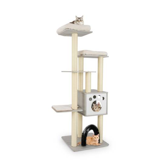 Arbre à Chat 175CM à 6 Niveaux avec Niche et Coussin Amovible Grande Tour de Jeu pour Chat - Image 5