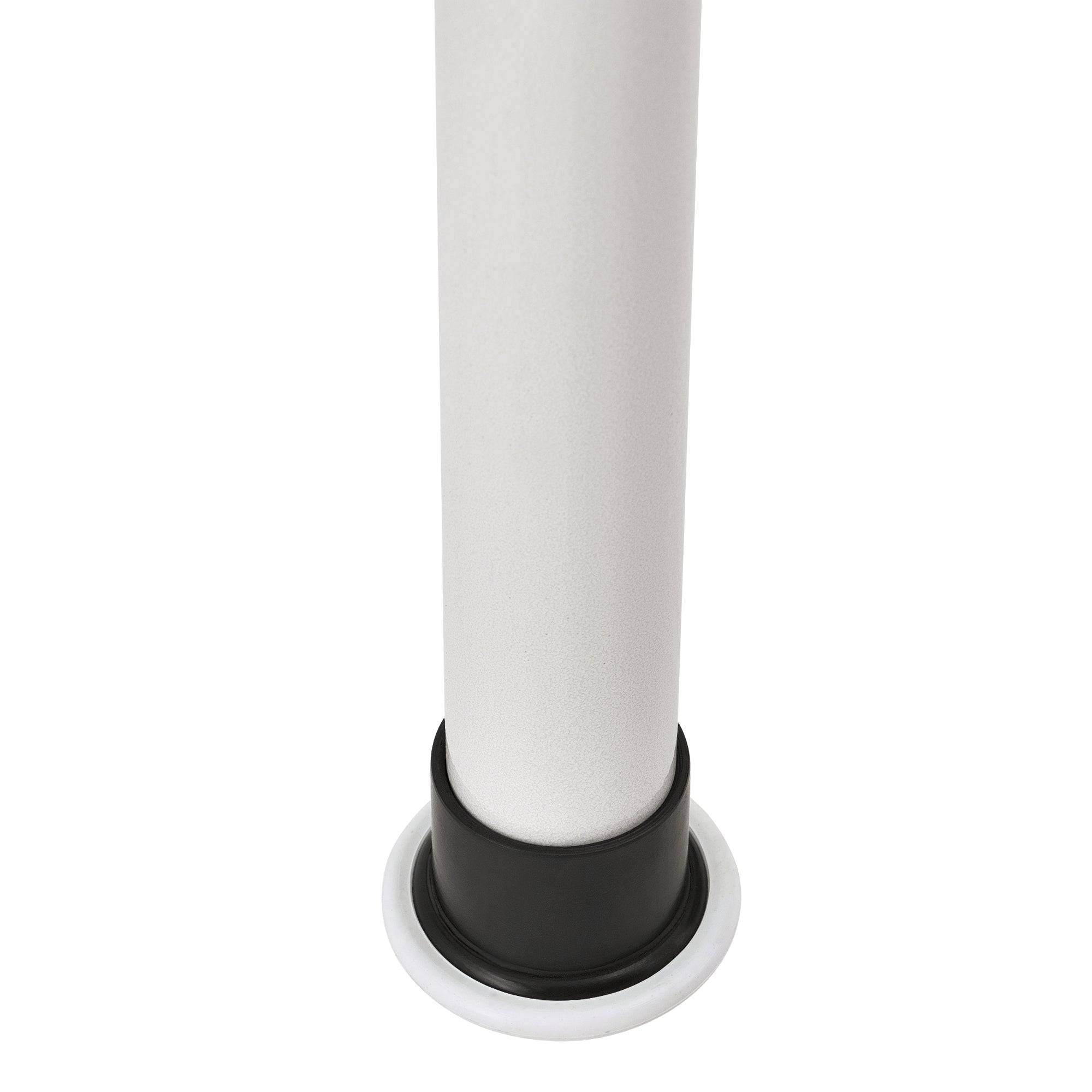 Helloshop26 - Support de fleurs télescopique porte-pot stand de plante métal et plastique réglable en hauteur entre 110 - 305 cm blanc - Imagen 4