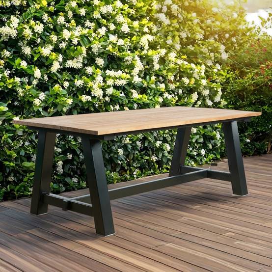 Table de jardin en teck 200 cm Paulo - Image 9