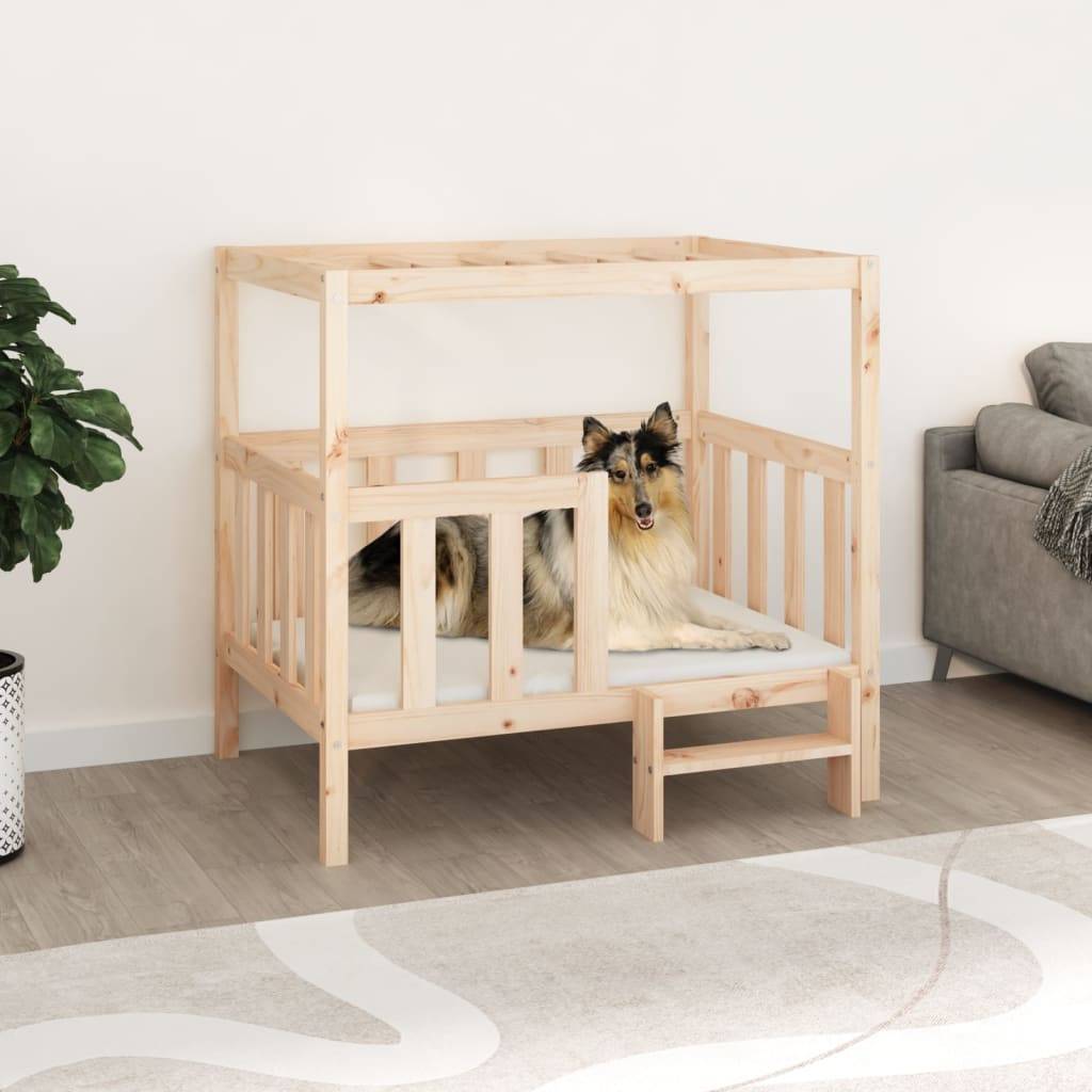 Vidaxl - Lit pour chien 105,5x83,5x100 cm Bois de pin solide vidaXL 822387 - Imagen 1