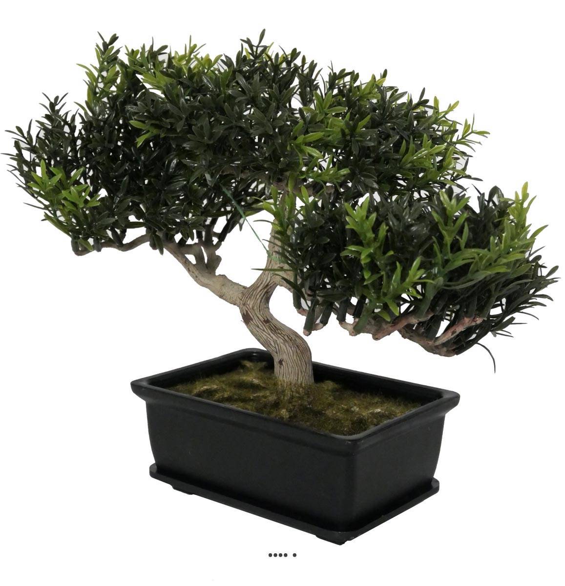 Artificielles - Bonsai artificiel Arbre a The H 23 cm 98 feuilles - Imagen 1