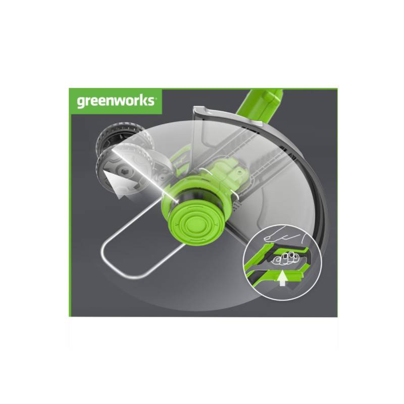 Greenworks - Coupe-bordures téléscopique 33cm 40V GREENWORKS - Batterie 2.0 Ah - Chargeur - G40LT33K2 - Image 4