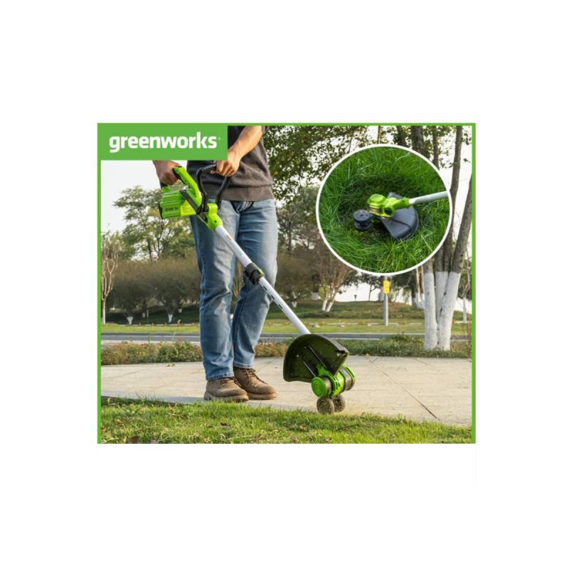 Greenworks - Coupe-bordures téléscopique 33cm 40V GREENWORKS - Batterie 2.0 Ah - Chargeur - G40LT33K2 - Image 2