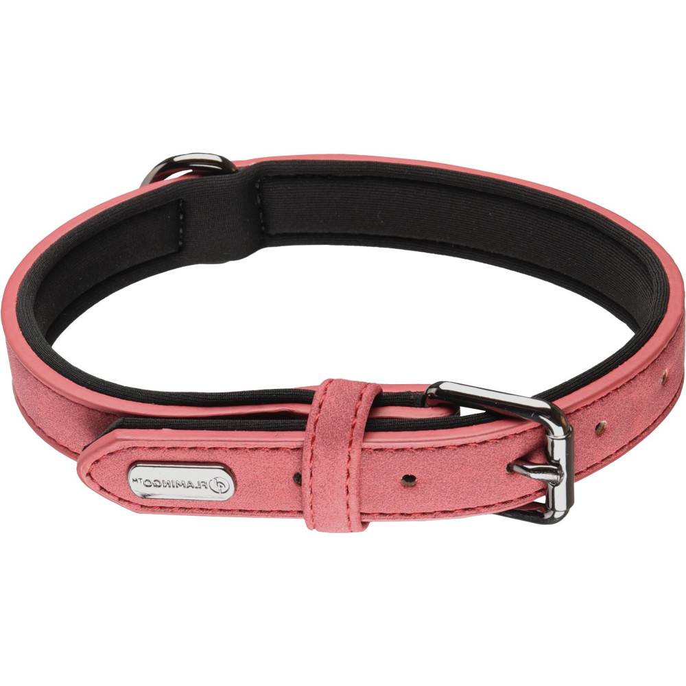 Collier taille S, 29-35 cm, en simili cuir et néoprène, couleur rouge, pour chien. - Image 3