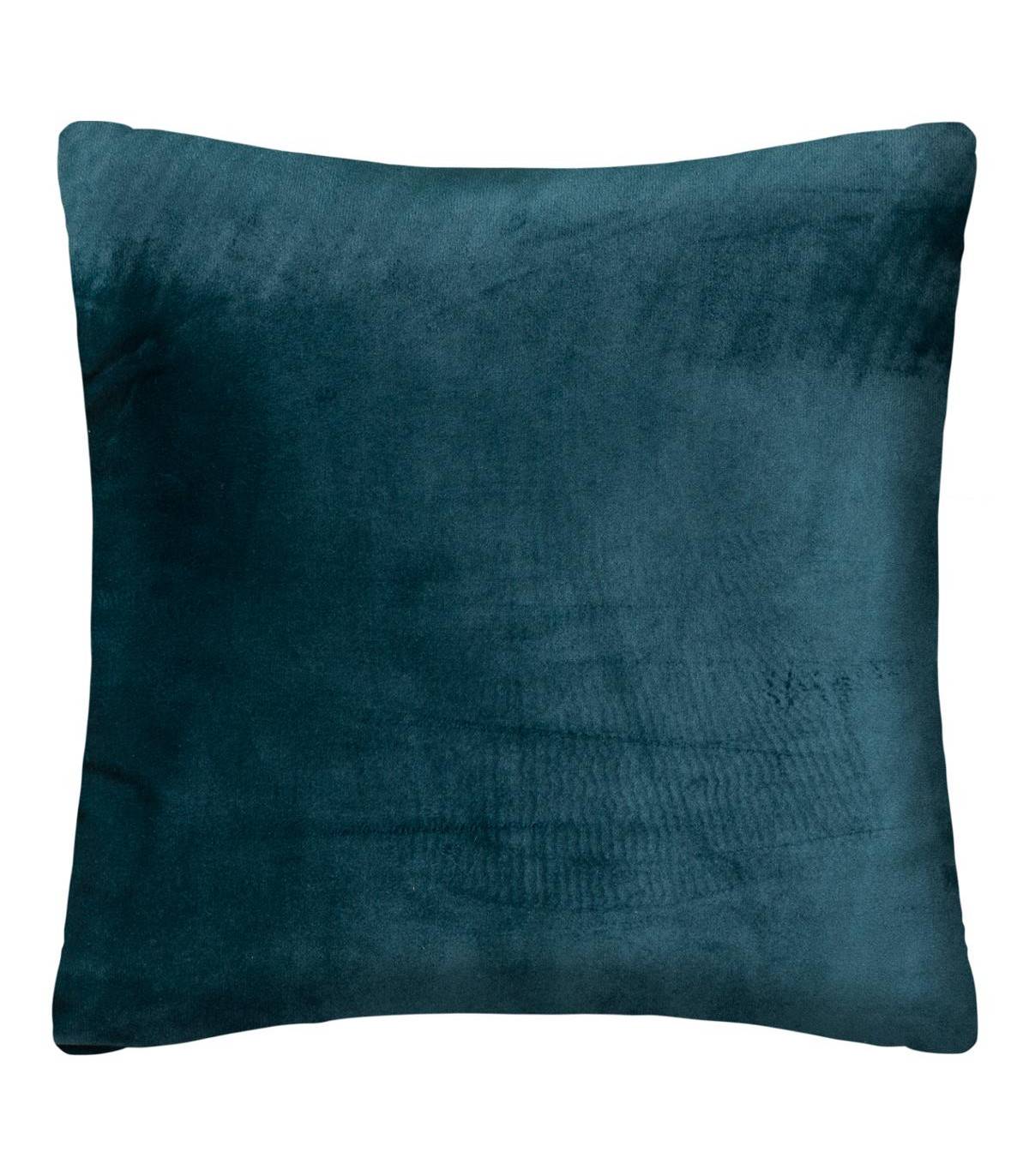 Coussin déhoussable velours Bleu Canard et Or 40 x 40 cm - Imagen 3