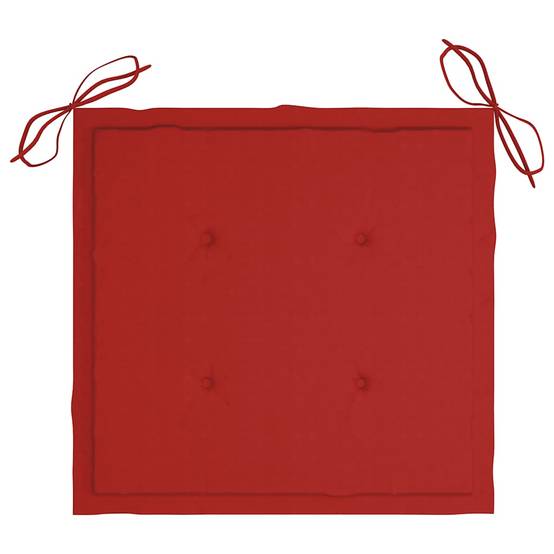Chaises de jardin empilables teck solide rouge 60 x 57.5 x 90 cm - PANGIVO - Image 10