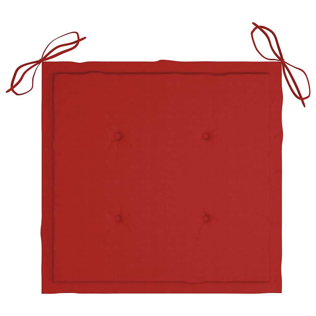 Chaises de jardin empilables teck solide rouge 60 x 57.5 x 90 cm - PANGIVO - Image 10