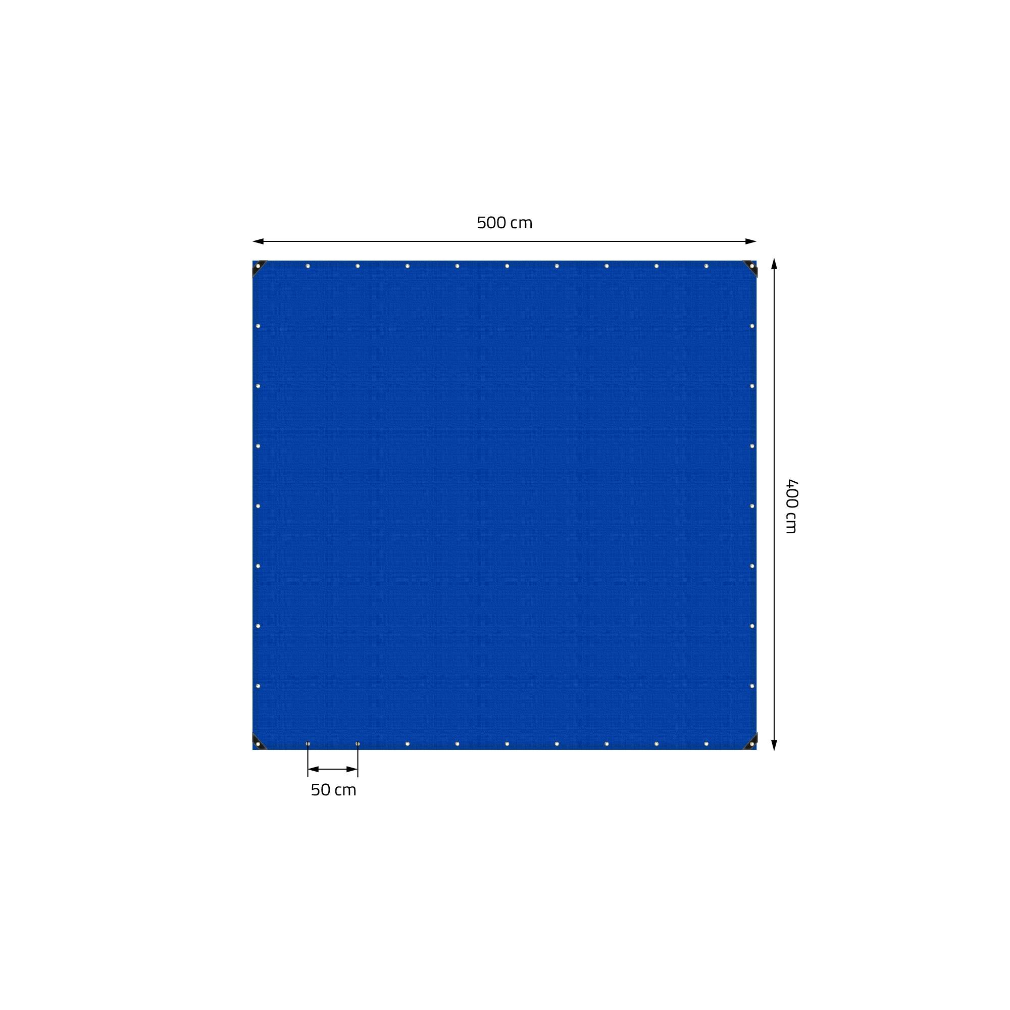 Ecd-Germany - Bâche de Protection Premium avec Œillets + 10 Crochets, 5x4m 20m², 650g/m², Bleu, Tissu PVC, Indéchirable, Imperméable - Imagen 5