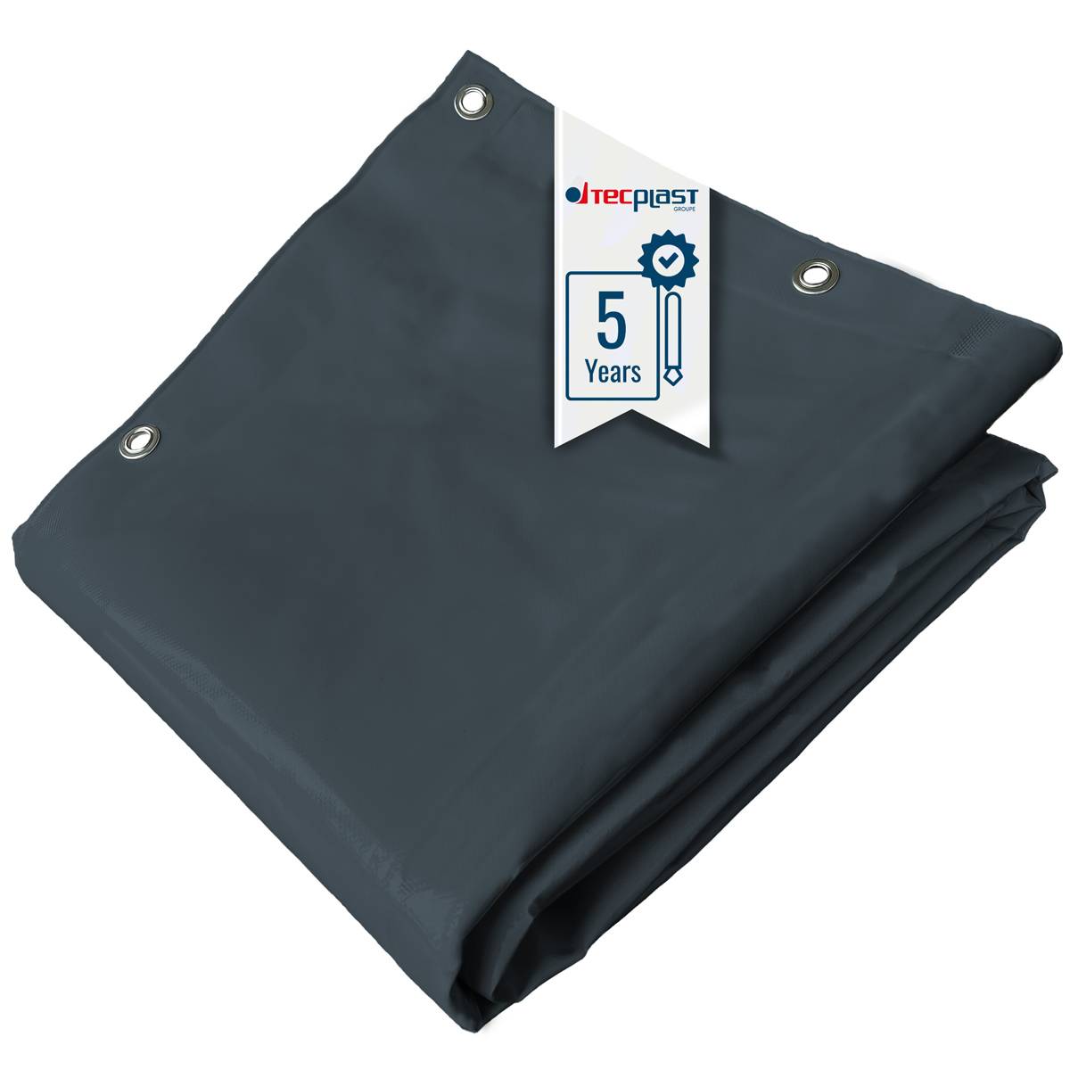Bâche Brise vue Gris anthracite 1,5x6 m LP506BV - Garantie 5 ans - Brise vent occultant en PVC - Pare vue jardin TECPLAST - Image 1