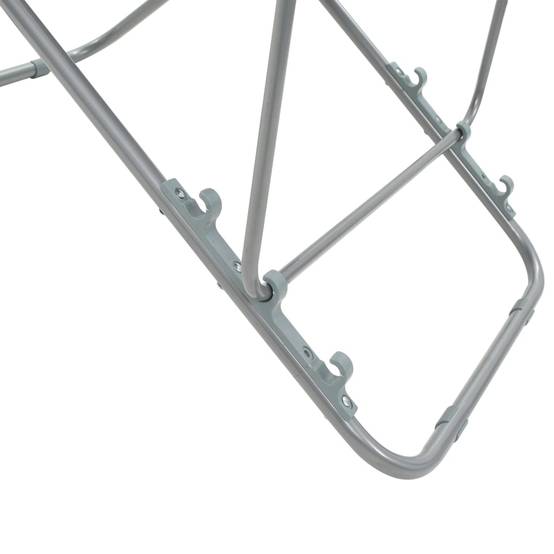 Lot de 2 Chaise de jardin | Chaises de plage pliables Acier et tissu oxford Gris - Image 9
