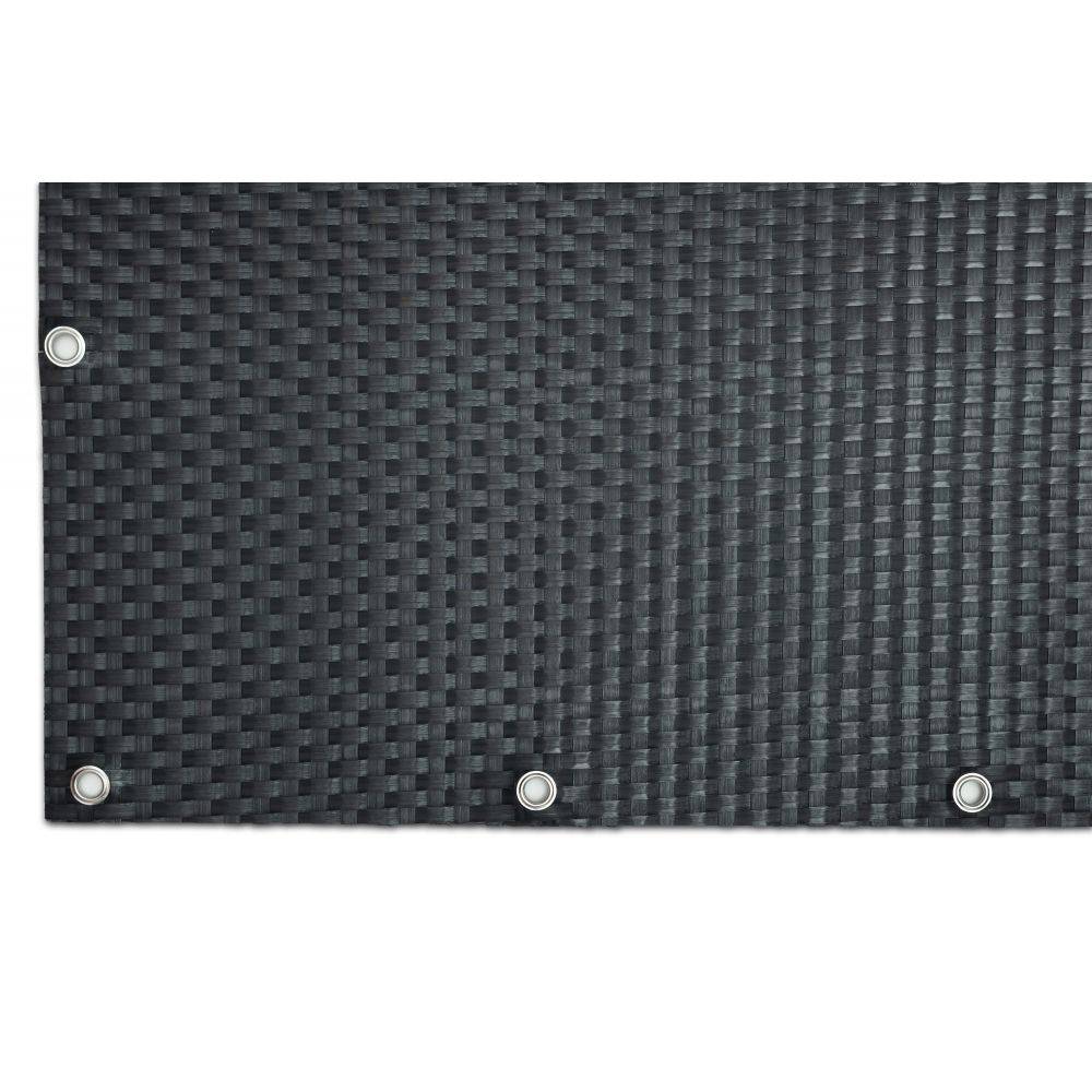 Rattan Art - Brise-vue en résine tressée avec oeillets métalliques coloris anthracite 0.9 x 3 m - Imagen 3