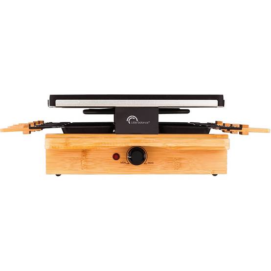 LITTLE BALANCE 8387 Raclette Wood for 2 - Appareil à raclette 1 ou 2 personnes - Grill amovible - Revêtement anti-adhésif - Puissance 350 W - Bambou véritable LITTLE BALANCE 8387 Raclette Wood for 2 - Appareil à raclette 1 ou 2 personnes - Grill amovible - Revêtement anti-adhésif - Puissance 350 W - Bambou véritable
