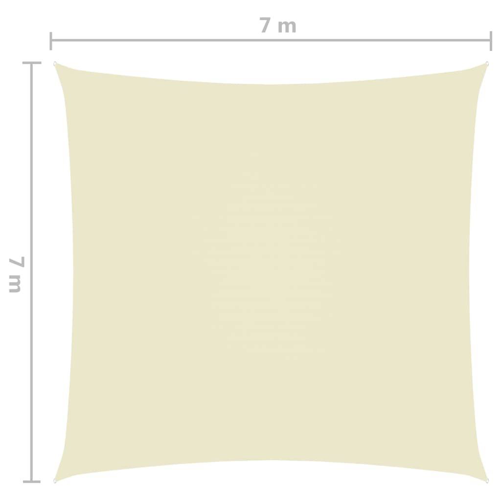 Helloshop26 - Voile toile d'ombrage parasol tissu oxford carré 7 x 7 m crème - Imagen 6