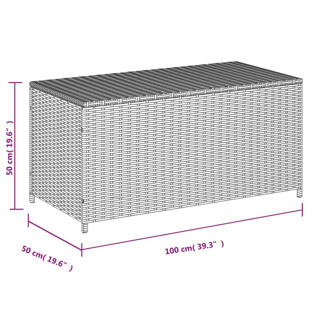 Boîte de Rangement Jardin Résine Tressée Étanche pour Balcon Terrasse Beige 190L – ComfortXL Outdoor Living - Image 4