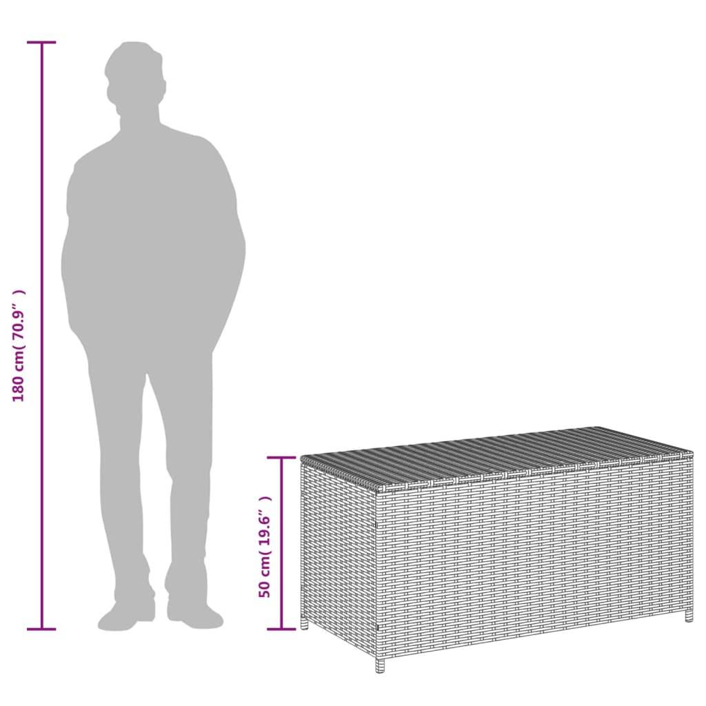 Boîte de Rangement Jardin Résine Tressée Étanche pour Balcon Terrasse Beige 190L – ComfortXL Outdoor Living - Image 10