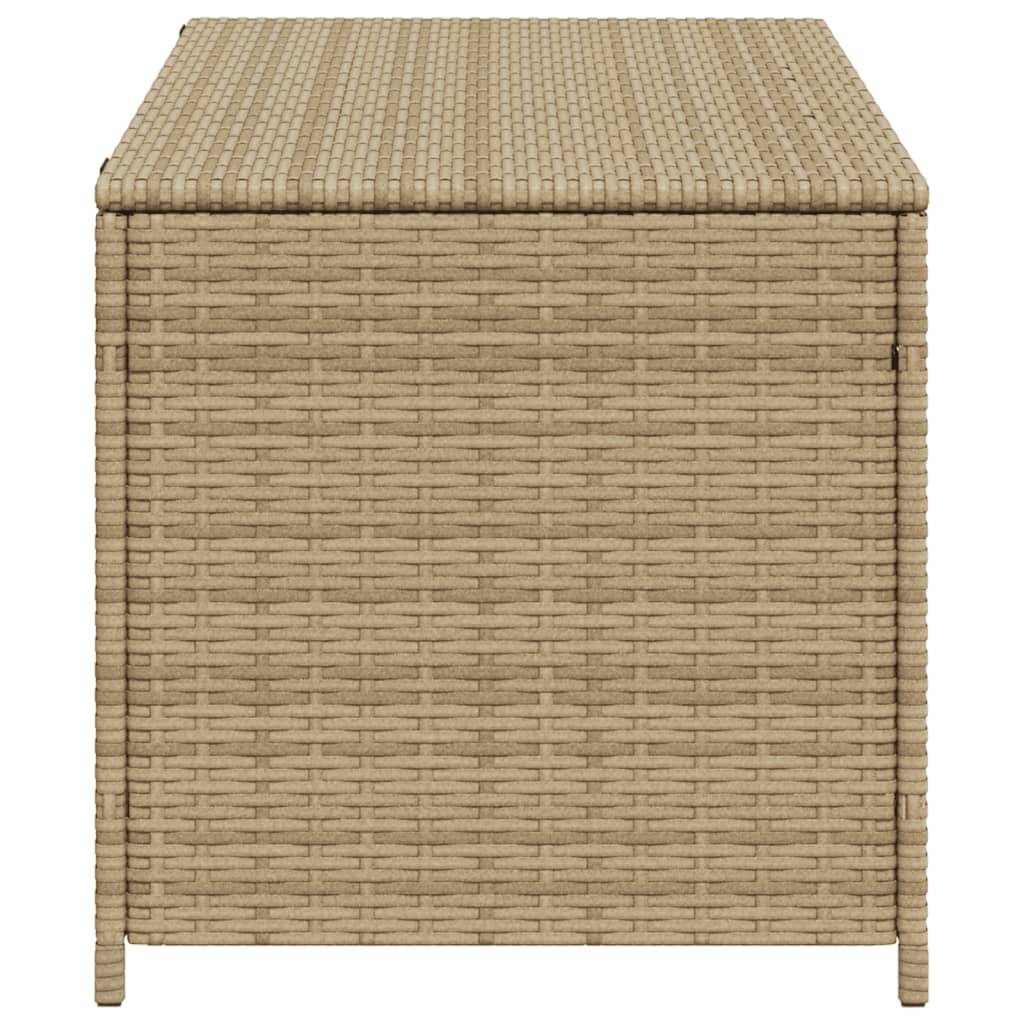 Boîte de Rangement Jardin Résine Tressée Étanche pour Balcon Terrasse Beige 190L – ComfortXL Outdoor Living - Image 5