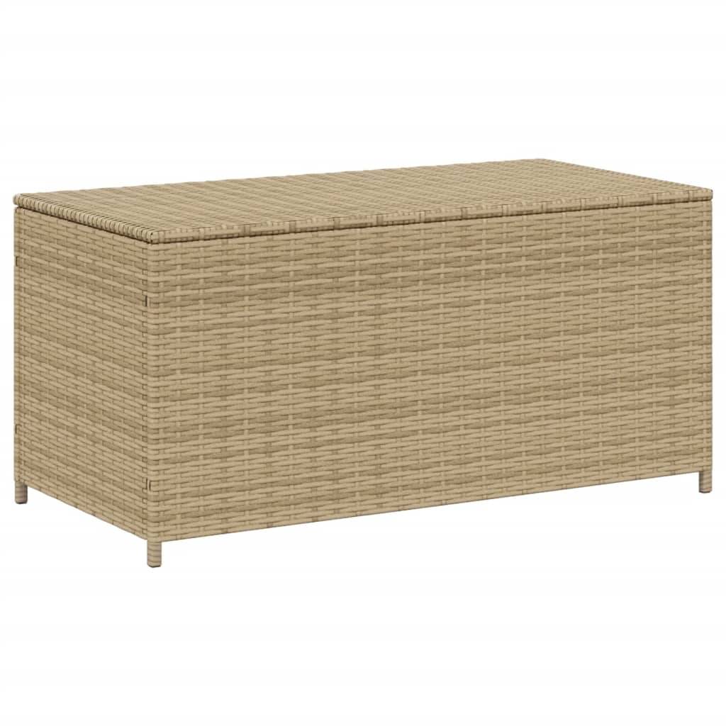 Boîte de Rangement Jardin Résine Tressée Étanche pour Balcon Terrasse Beige 190L – ComfortXL Outdoor Living - Image 2