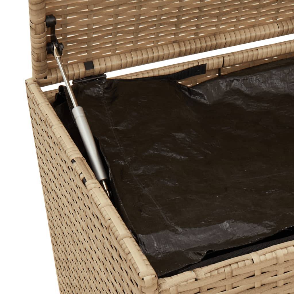 Boîte de Rangement Jardin Résine Tressée Étanche pour Balcon Terrasse Beige 190L – ComfortXL Outdoor Living - Image 8