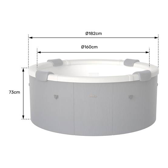 Spa rigide connecté rond Ø 182cm DENVER - 6 places - MSPA - Image 8