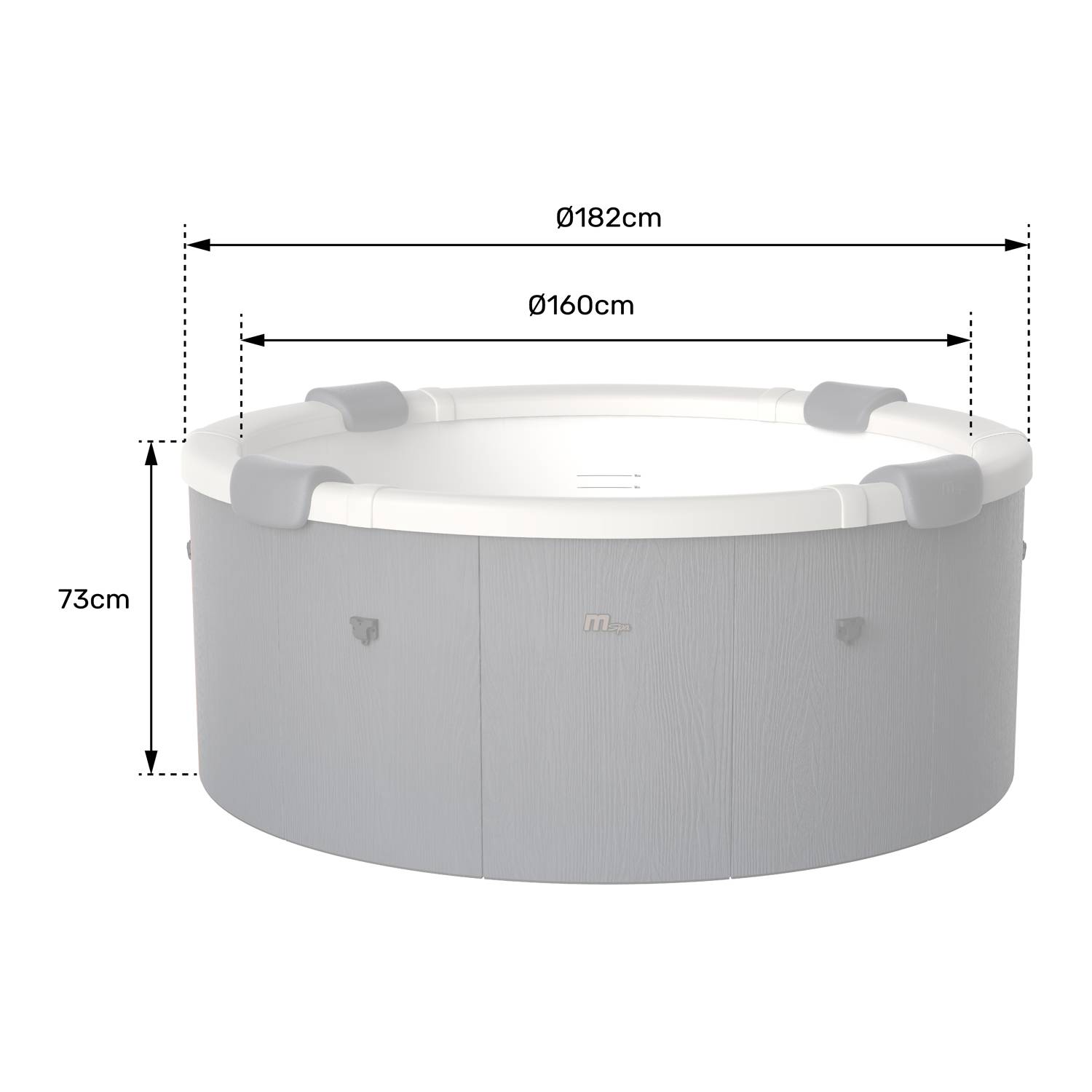 Spa rigide connecté rond Ø 182cm DENVER - 6 places - MSPA - Image 8