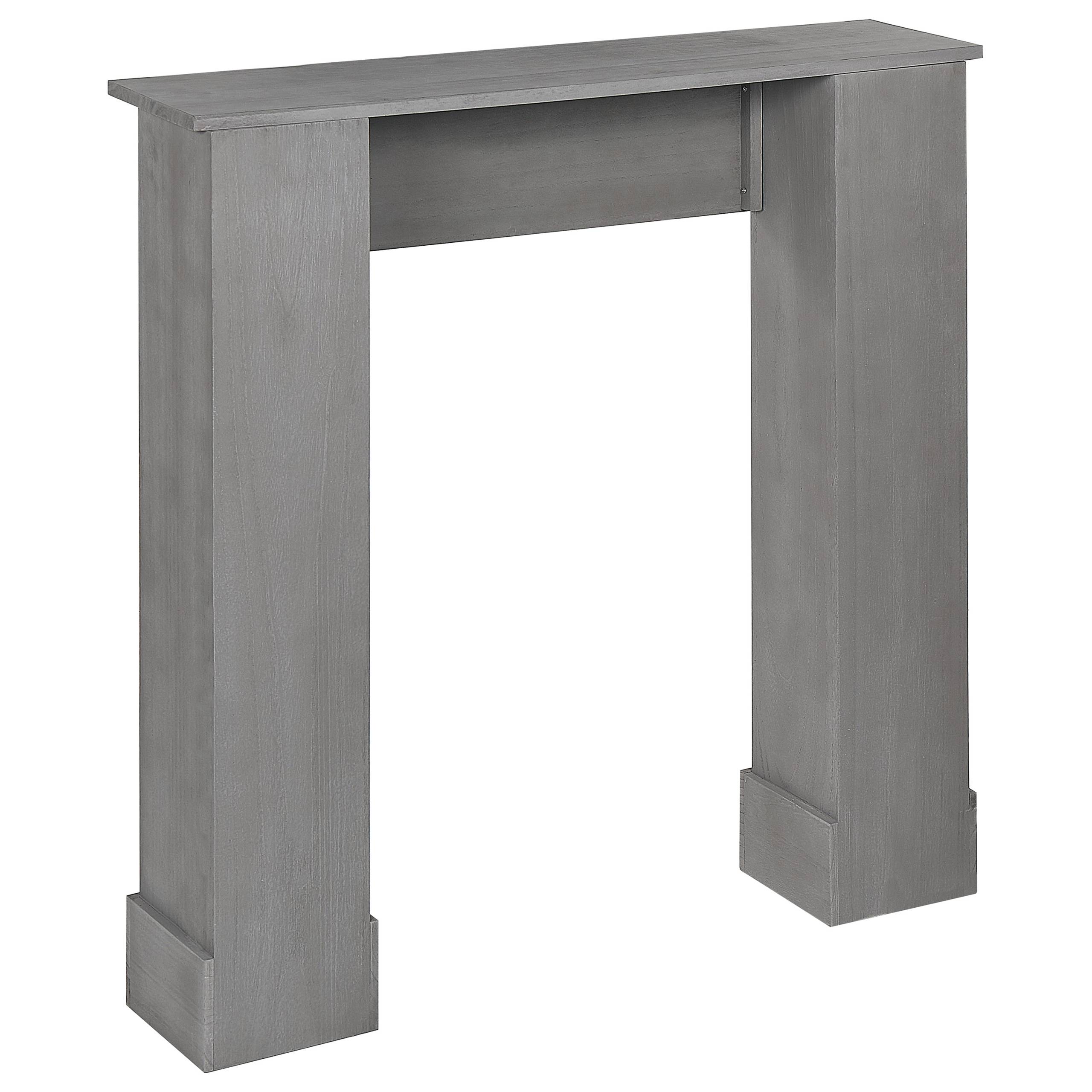 Beliani - Revêtement de Cheminée Bois Gris 97 x 99 cm Encadrement Cheminée avec Ornements Salon Traditionnel Classique Intemporel - Imagen 5