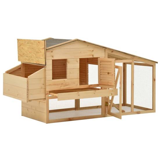 Vidaxl - Poulailler Bois de pin massif 178x67x92 cm vidaXL 170915 - Image 9