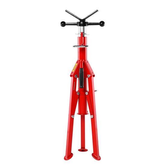 Vevor - VEVOR Support tuyau tête en V, charge 4500 lbs. Hauteur réglable 132cm. Pour filetage et soutien tuyauterie. - Image 1