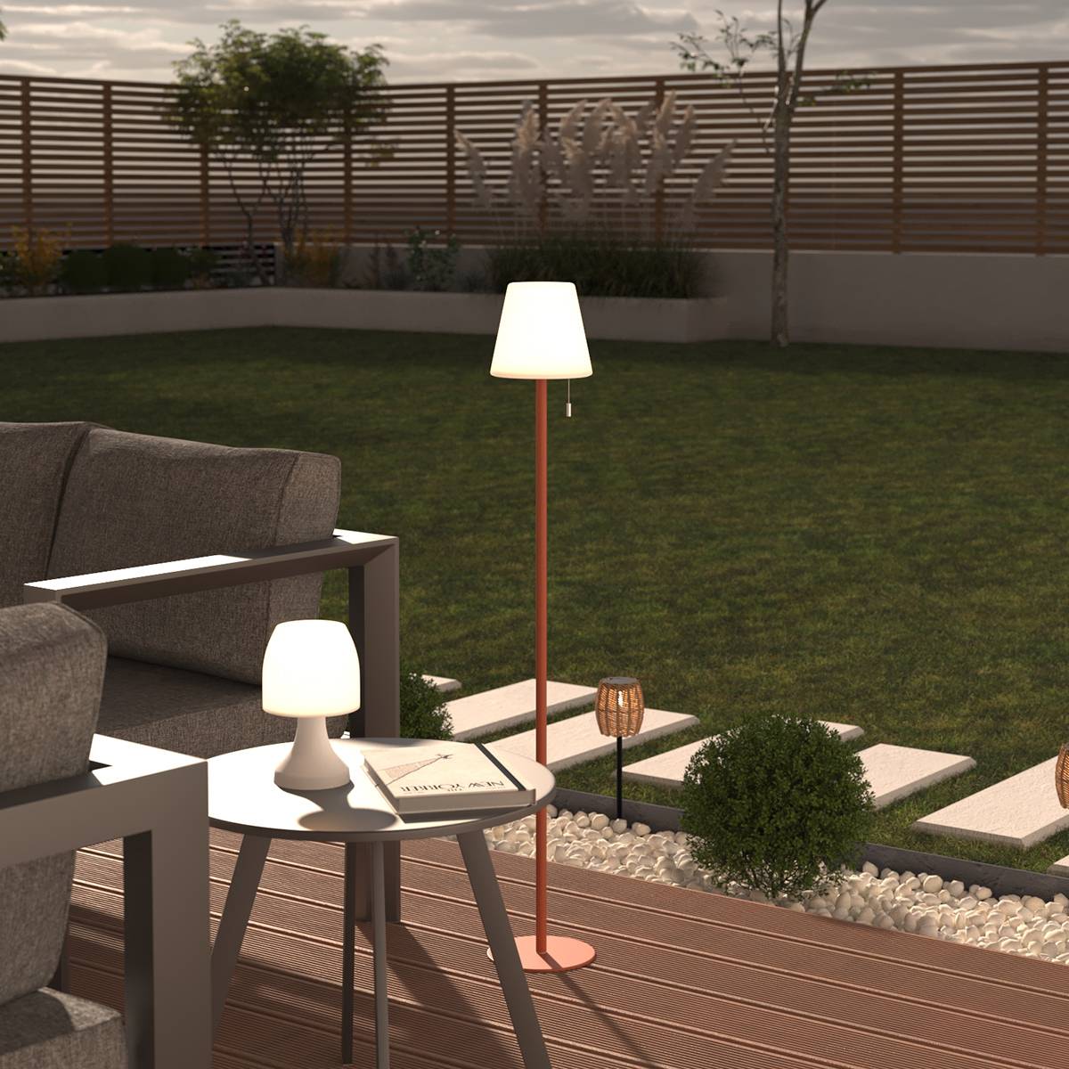 Atmosphera - Lampadaire extérieur "Zack" H108cm ambre ATMOSPHERA CREATEUR D'INTERIEUR - Imagen 9