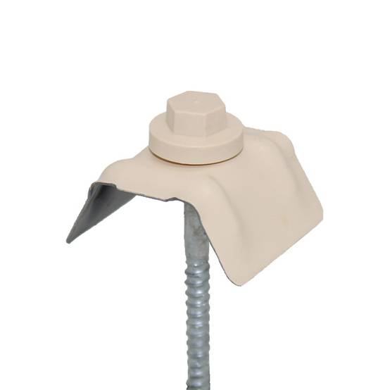 Kit de 50 fixations pour bac acier 1045 (vis L 100 x diam 6 mm) - Coloris - Beige 1015 - Image 1