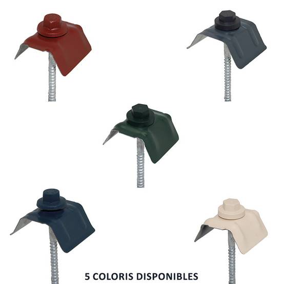 Kit de 50 fixations pour bac acier 1045 (vis L 100 x diam 6 mm) - Coloris - Beige 1015 - Image 3