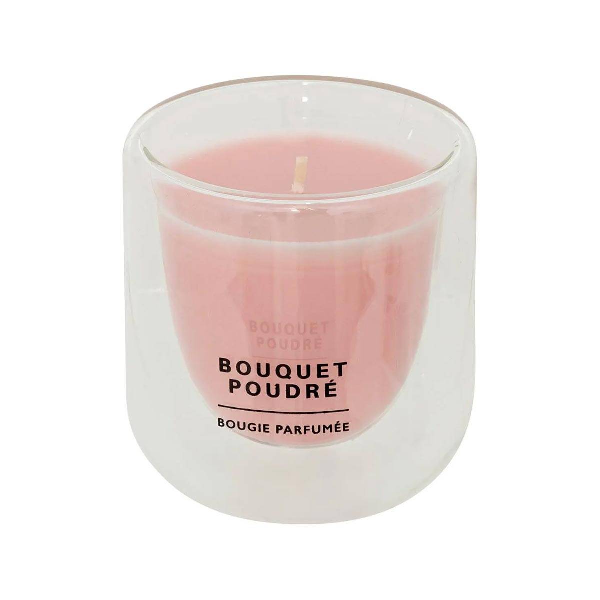 Bougie Parfumée En Verre "Ilan" 130g Bouquet Poudré - Image 1