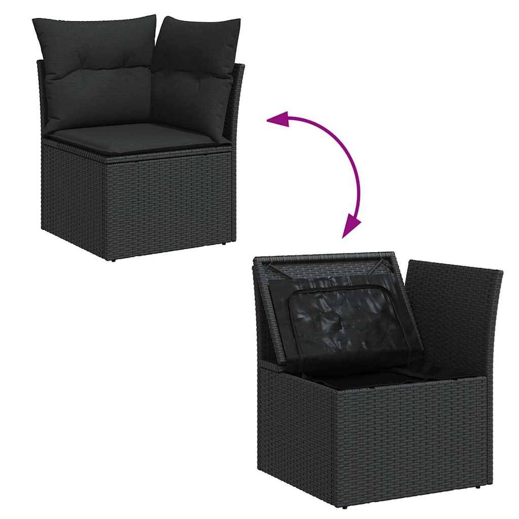 ComfortXL - Salon de jardin 11 pcs noir résine tressée avec table-haute réglable et rangement modulable – ComfortXL Outdoor Living - Image 10