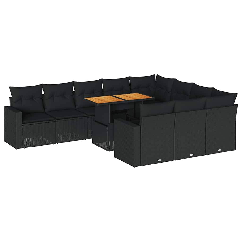 ComfortXL - Salon de jardin 11 pcs noir résine tressée avec table-haute réglable et rangement modulable – ComfortXL Outdoor Living - Image 2