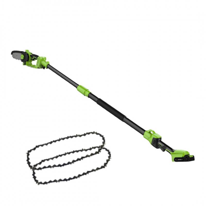 PACK Tronçonneuse 2en1 + 2 chaînes | Manche télescopique | Tronçonneuse sans fil | Bricoler/couper/élaguer | Légère- VENTEO - Image 1