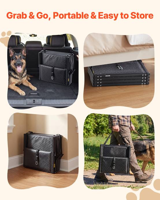 Vevor - VEVOR Escalier pour Chien Voiture 4 Marches pour Chien Pliables Charge 113,4 kg - Image 5