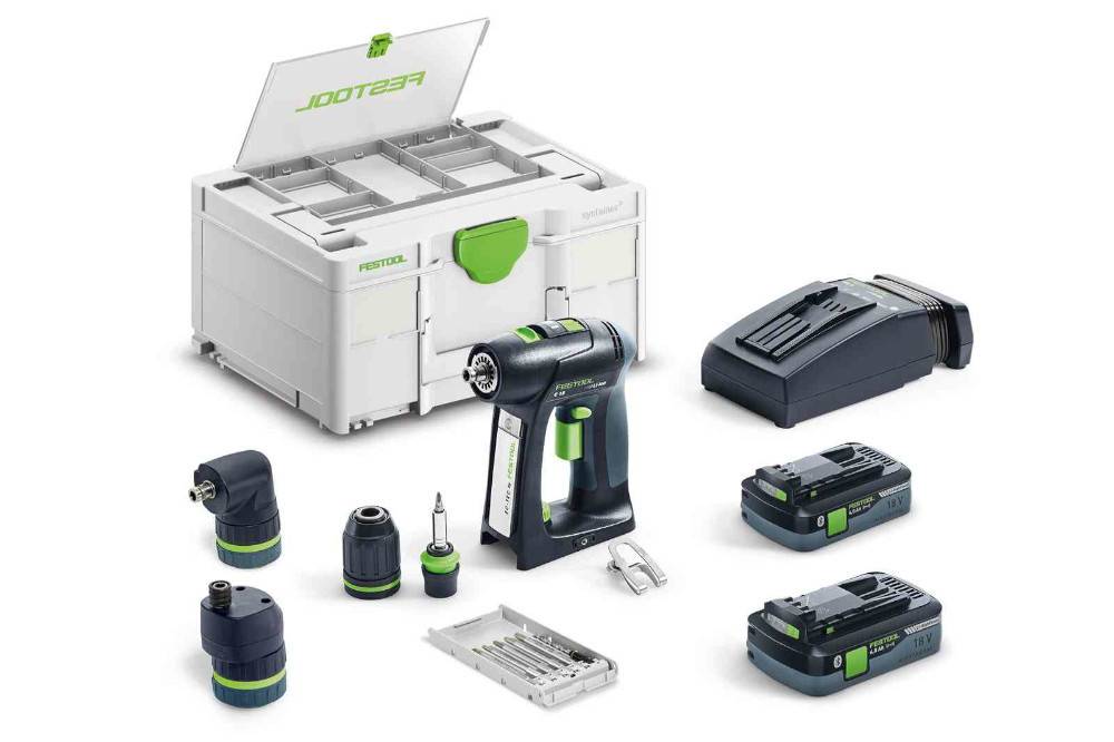Festool - Perceuse-visseuse 18V C 18 HPC 4,0 I-Set + 2 batteries 4Ah + chargeur + coffret SYSTAINER SYS3 - FESTOOL - 577617 - Imagen 1