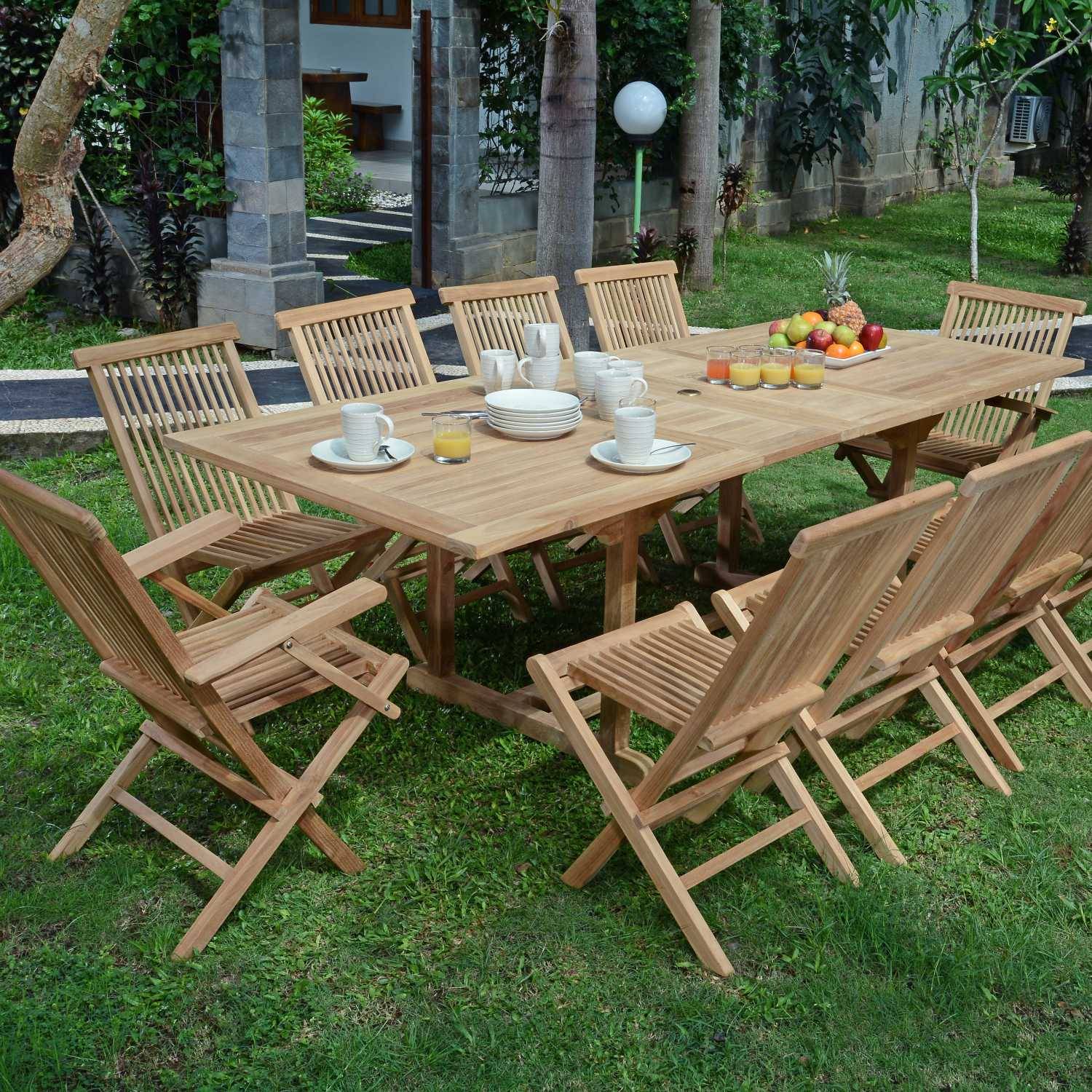 Salon de jardin en teck massif Vienne, 10 places - TECK'Attitude - Imagen 2