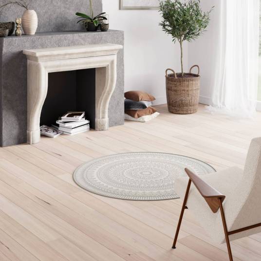 Decoweb - Tapis rond d'extérieur ou d'intérieur - Mandala - Gris - Ø 120 cm - Decoweb - Imagen 3