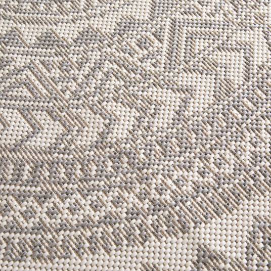 Decoweb - Tapis rond d'extérieur ou d'intérieur - Mandala - Gris - Ø 120 cm - Decoweb - Imagen 4