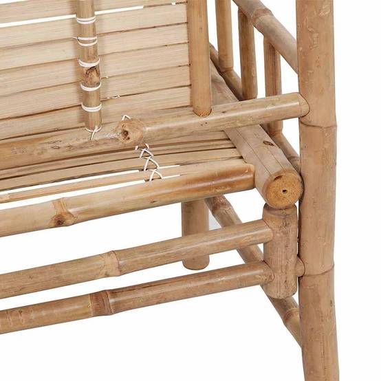 Banc de jardin | Banquette De Jardin | Banc Extérieur avec coussin 120 cm Bambou Maison Chic - Image 4