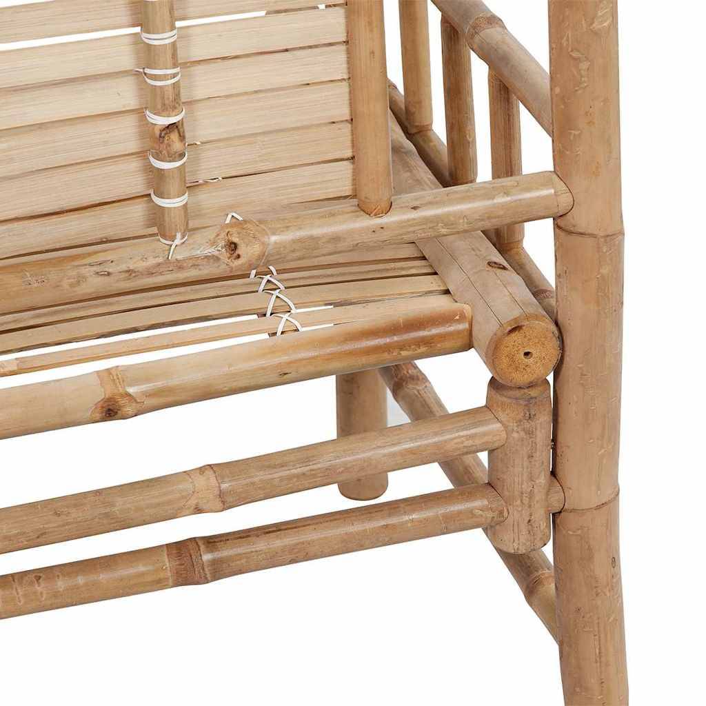 Banc de jardin | Banquette De Jardin | Banc Extérieur avec coussin 120 cm Bambou Maison Chic - Image 4