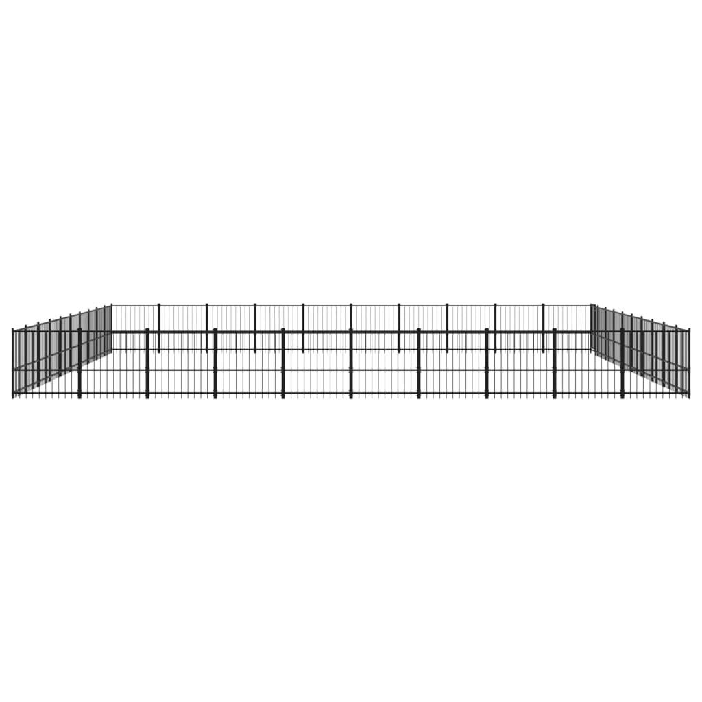 Vidaxl - Chenil d'extérieur pour chiens Acier 94,09 m² vidaXL 3124663 - Imagen 5
