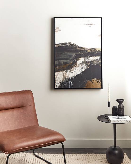 Beliani - Imprimé sur toile Tissu Noir STATTE - 63x5x93- Beliani - Image 1