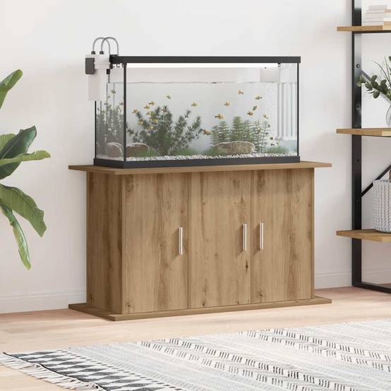 Armoire pour aquarium Bois d'Ingénierie avec Rangement à Portes 101x41x58 cm Chêne - ComfortXL Outdoor Living - Image 3