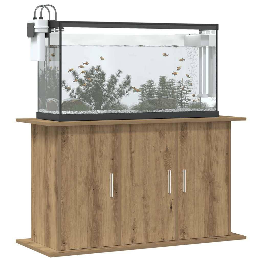 Armoire pour aquarium Bois d'Ingénierie avec Rangement à Portes 101x41x58 cm Chêne - ComfortXL Outdoor Living - Image 1