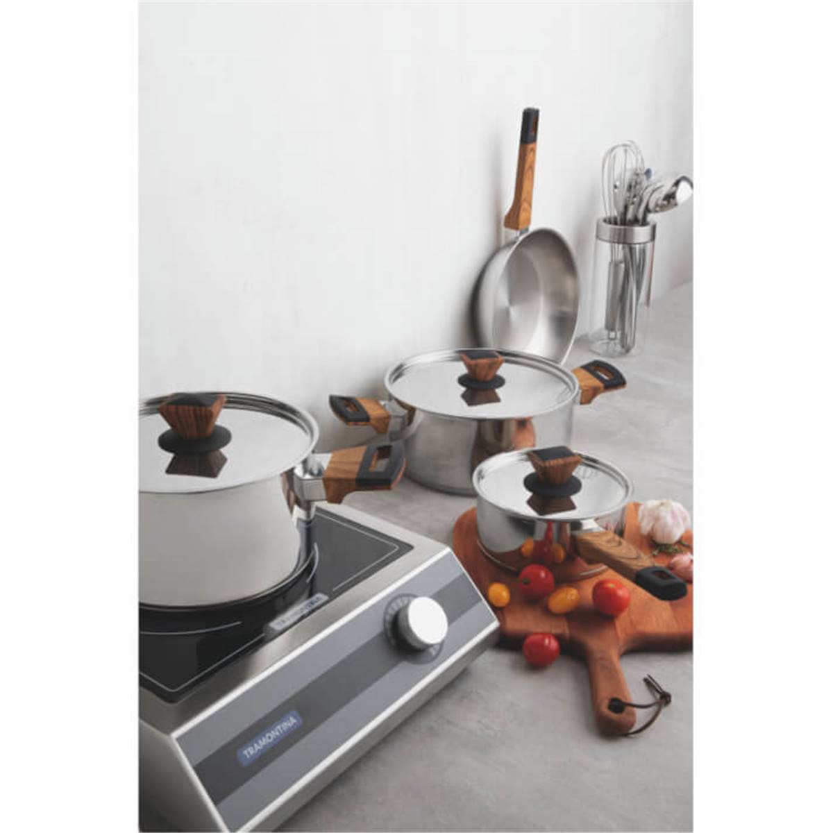 Batterie de cuisine Brava. 4 pcs, Inox & Bakélite - Imagen 3