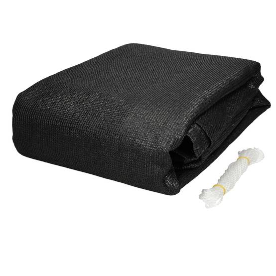 Ecd-Germany - Voile d'ombrage protection solaire toile tendue carré 3,6x3,6 m anthracite HDPE - Imagen 2